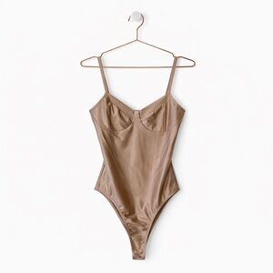 Elegant Bronze Gold Women's Bodysuit